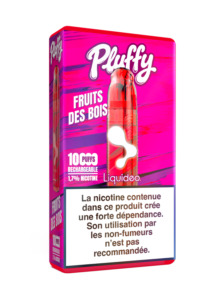 Pluffy - Fruits des Bois - Starter (1 Batterie + 1 pod remplissable + 1 fiole 10ml) 1,7% nicotine x5