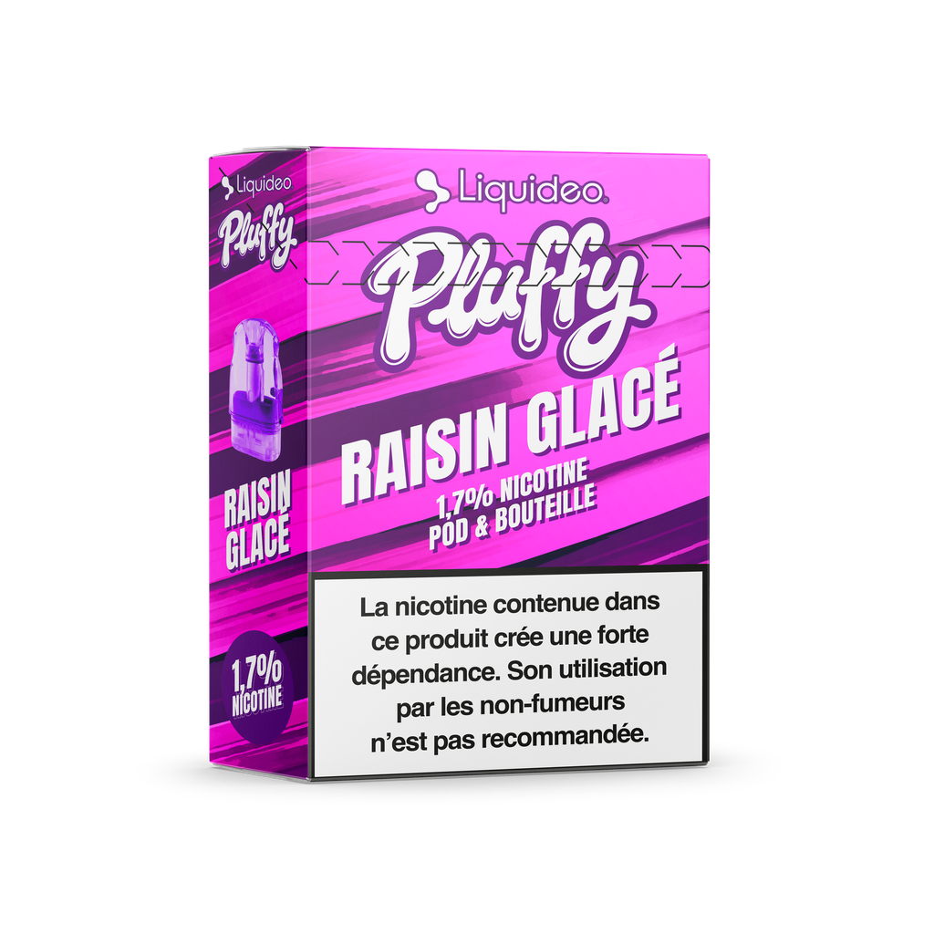 Pluffy - Raisin Glacé - 1 pod + 1 fiole 10ml 1,7% nicotine x10