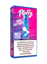 Pluffy - Baie des Forets - Starter (1 Batterie + 1 pod remplissable + 1 fiole 10ml) 1,7% nicotine x5