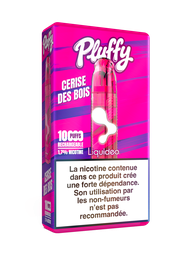 Pluffy - Cerise des Bois - Starter (1 Batterie + 1 pod remplissable + 1 fiole 10ml) 1,7% nicotine x5