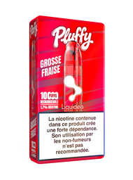Pluffy - Grosse Fraise - Starter (1 Batterie + 1 pod remplissable + 1 fiole 10ml) 1,7% nicotine x5