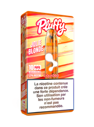 Pluffy - Jolie Blonde - Starter (1 Batterie + 1 pod remplissable + 1 fiole 10ml) 1,7% nicotine x5