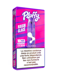 Pluffy - Raisin Glacé - Starter (1 Batterie + 1 pod remplissable + 1 fiole 10ml) 1,7% nicotine x5