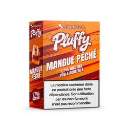 Pluffy - Mangue Péché - 1 pod + 1 fiole 10ml 1,7% nicotine x10