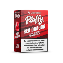 Pluffy - Red Dragon - 1 pod + 1 fiole 10ml 1,7% nicotine x10